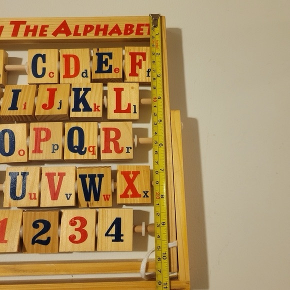Vintage Learn the Alphabet Wooden ABC Toy Flip Letters Wood Toy - Picture 2 of 4